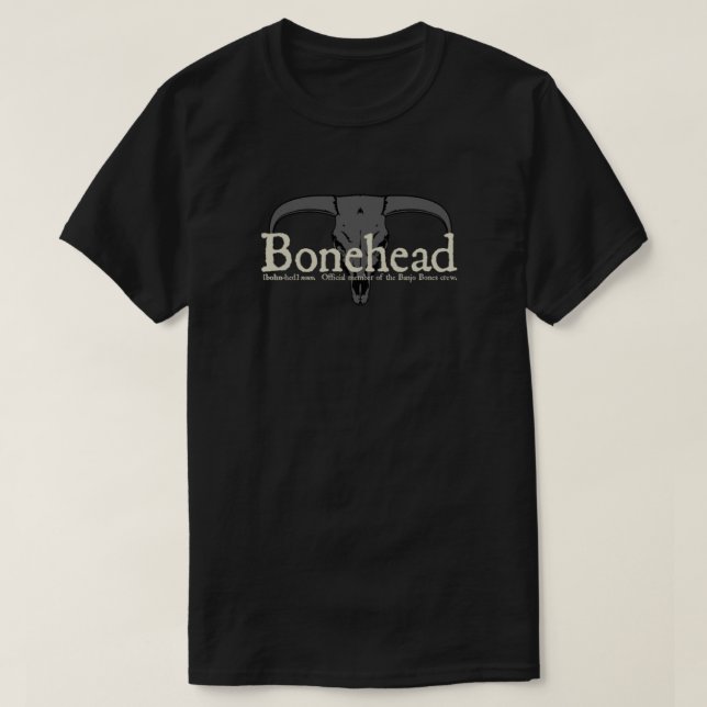 Camiseta Oficial da Tripulação Banjo Bones (Frente do Design)