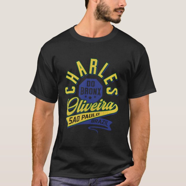 Camiseta Oficial Da Ufc Charles Oliveira Varsity (Frente)