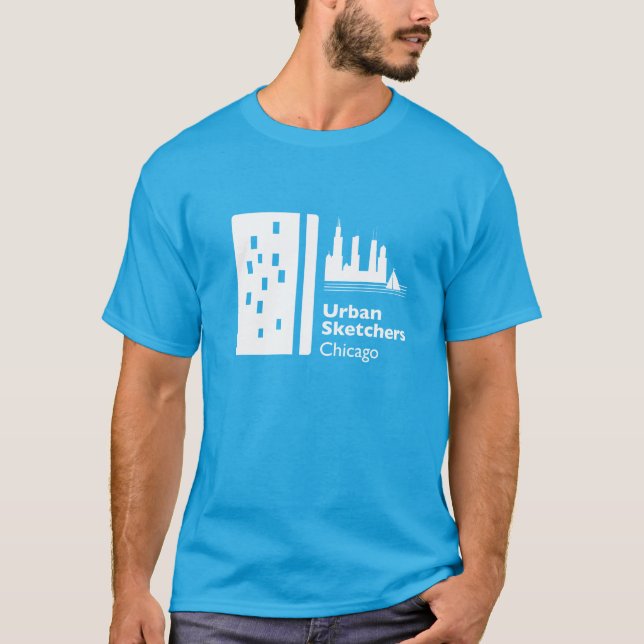 Camiseta Oficial de Chicago dos Urban Sketchers (Frente)
