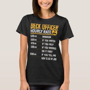Camiseta Oficial de Convés de Taxa Horária Oficial de Convé