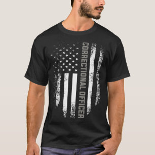 Camiseta Oficial de Correção Vintage com bandeira america