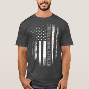 Camiseta Oficial de Correção Vintage com bandeira america