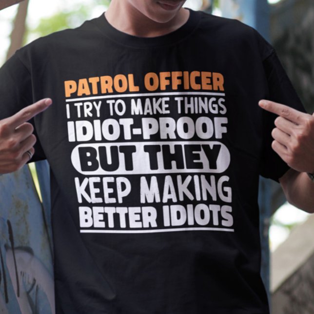 Camiseta Oficial De Patrulhas Tento Fazer Coisas Engraçadas (Criador carregado)