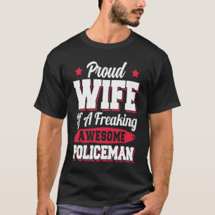 Camiseta Oficial de Polícia Chefe Policial Esposa do Polici