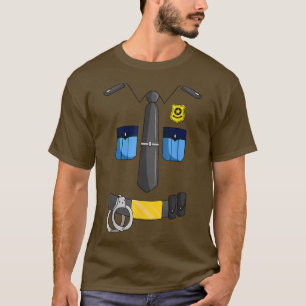 Camiseta Oficial de Polícia Costume Policial Xerife Hallo