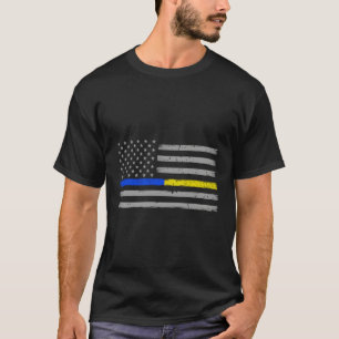 Camiseta Oficial de Polícia de Dispatcher de Linha Dourada