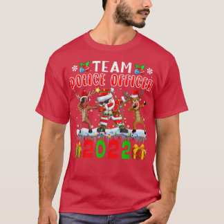 Camiseta Oficial de Polícia de Equipe 2022 Luzes de Xmas Se