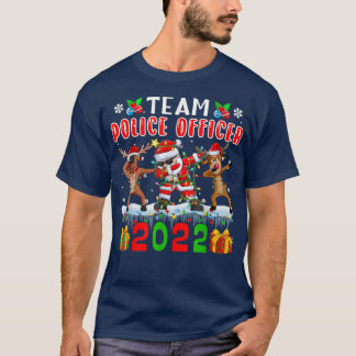 Camiseta Oficial de Polícia de Equipe 2022 Luzes de Xmas Se