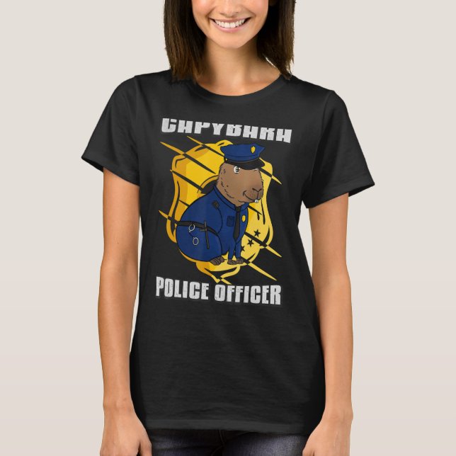 Camiseta Oficial de Polícia de Mens Capybara (Frente)