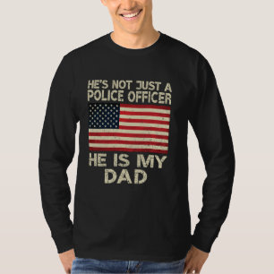 Camiseta Oficial de Polícia Ele É Meu PAI Bandeira American