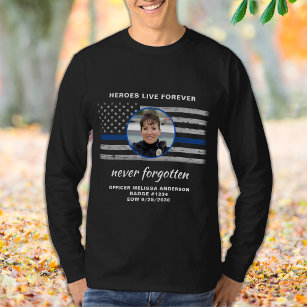 Camiseta Oficial de Polícia Fotografia EOW Thin Blue Line