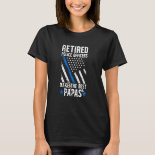 Camiseta Oficial de Polícia Papa Policial Aposentado Re