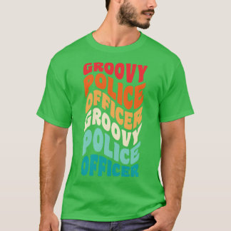 Camiseta Oficial de Polícia Vintage Retro 60s 70s 80s Vibes