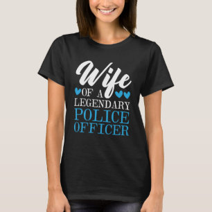 Camiseta Oficial de Polícias do Xerife da Polícia Esposa