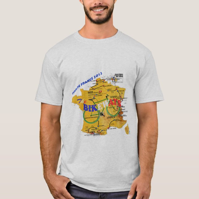 Camiseta Oficial de Tour de France o t-shirt de Bikeways (Frente)