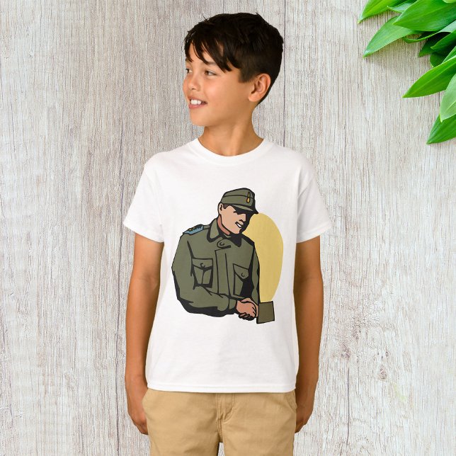 Camiseta Oficial Militar Soldado do Exército Retro (Criador carregado)