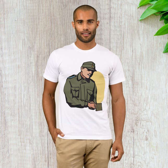 Camiseta Oficial Militar Soldado do Exército Retro (Criador carregado)