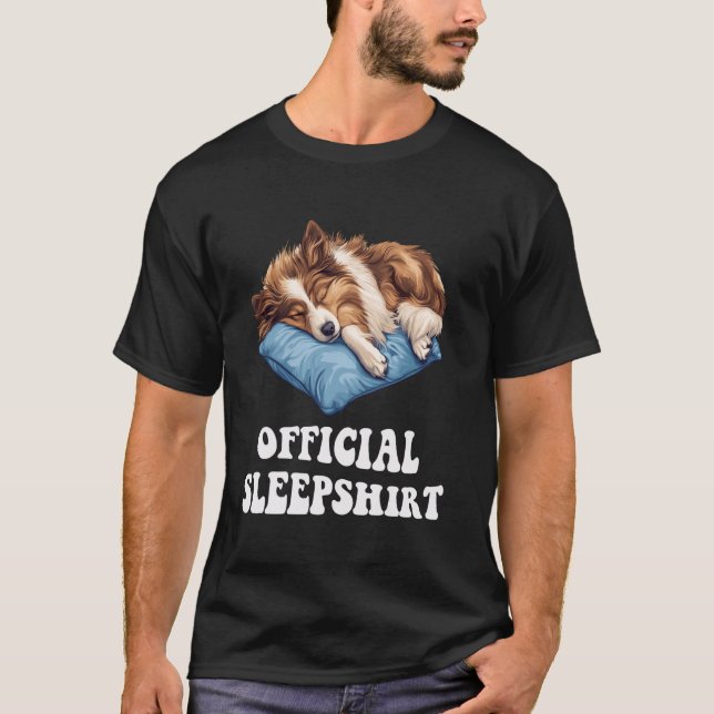 Camiseta Oficial Sheltie Sleepshirt Cachorro Cachorro Gelad (Frente)