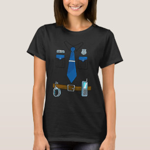 Camiseta Oficial Uniforme de Polícia de Costume Halloween