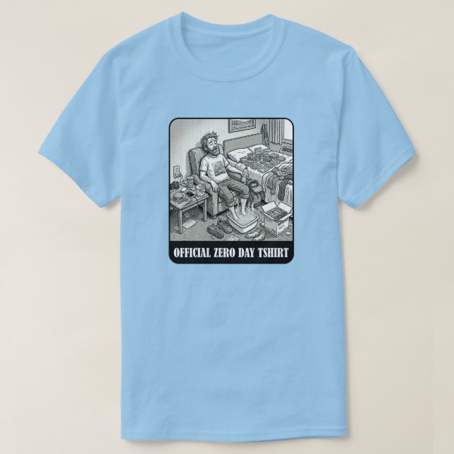 Camiseta Oficial Zero Day divertida cartoon (Frente do Design)