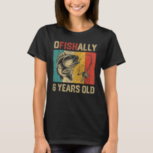 Camiseta Oficialmente 6 Anos de Idade Piada de Aniversário