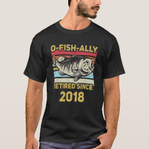 Camiseta Oficialmente Aposentado 2018 Pai Pescador Aposen