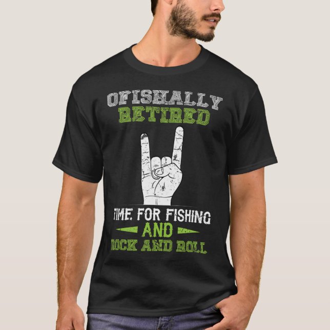 Camiseta Oficialmente Aposentado Hora de Pescar (Frente)