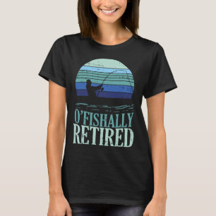 Camiseta Oficialmente Aposentado Pesca Retrô Aposentadoria