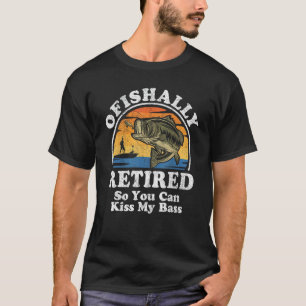Camiseta Oficialmente Aposentado Piada De Pesca De Robalo A