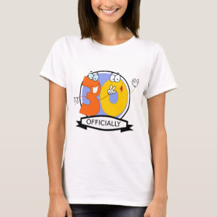 Camiseta Oficialmente bandeira de 30 aniversários