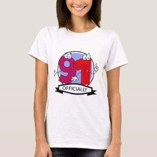 Camiseta Oficialmente bandeira de 91 aniversários