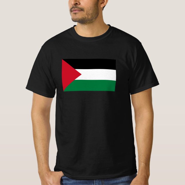 Camiseta oficialmente pavilhão do Estado da Palestina (Frente)