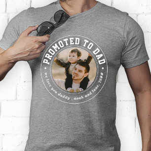 Camiseta Oficialmente promovido ao Pai de foto do Crachá ve