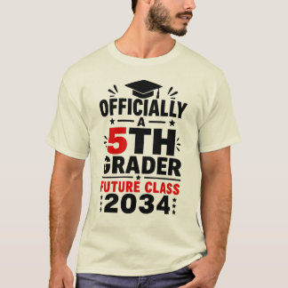 Camiseta Oficialmente um aluno do 5º ano - Turma de 2034