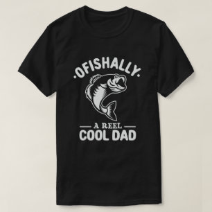 Camiseta Oficialmente Um Pai Muito Legal De Pesca Engraçado