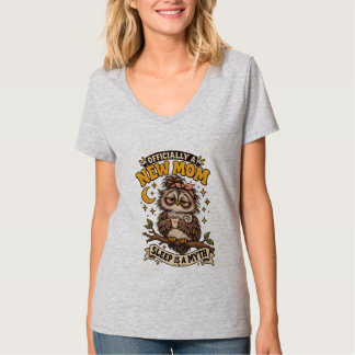Camiseta Oficialmente Uma Nova Mãe Sono É Um Mito