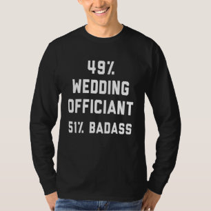 Camiseta Oficiante de Casamento Trabalho Ministro Ordenado