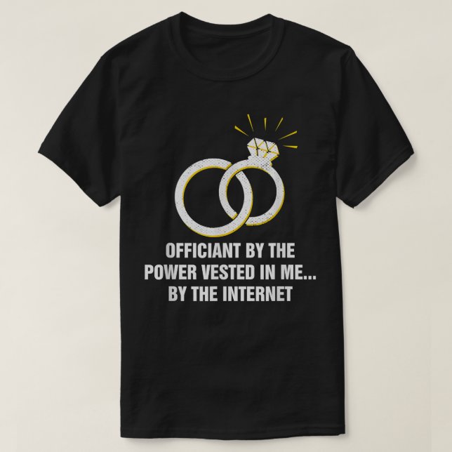 Camiseta Oficiente Por Poder Reunido No Casamento Do Padre  (Frente do Design)