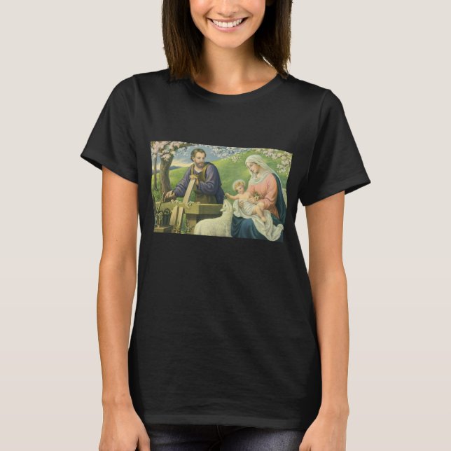Camiseta Oficina de José com Maria e Menino Jesus (Frente)