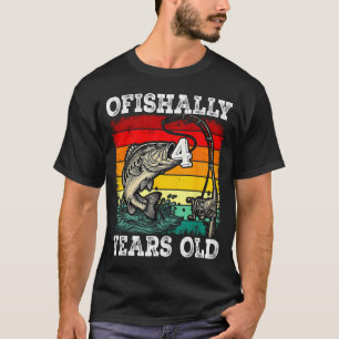 Camiseta Ofishally 4 anos de idade divertido aniversário de
