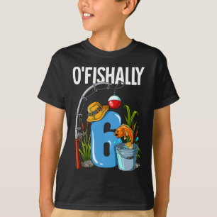 Camiseta O'fishally 6 Anos de Idade Aniversário de 6 anos P