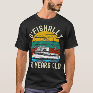 Camiseta Ofishally 80 Anos Pescador 80 Birthday Fis