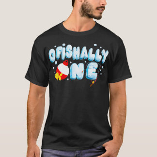 Camiseta Ofisicamente Um Aniversário Para Crianças Peixes L
