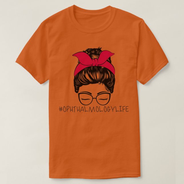 Camiseta Oftalmologia Vida Cabelo Mensageiro Olhos Saúde Of (Frente do Design)