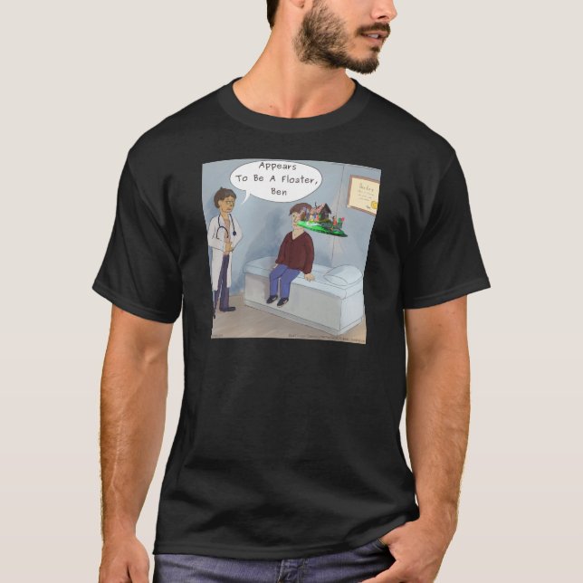 Camiseta Oftalmologista Encontra um Flutuador Ocular de Des (Frente)