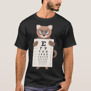 Camiseta Oftalmologista Óptico Gráfico de Olhos de Óculos C