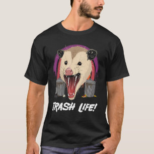 Camiseta Ogambá Trash Life Possum Trash Marsupial Gato