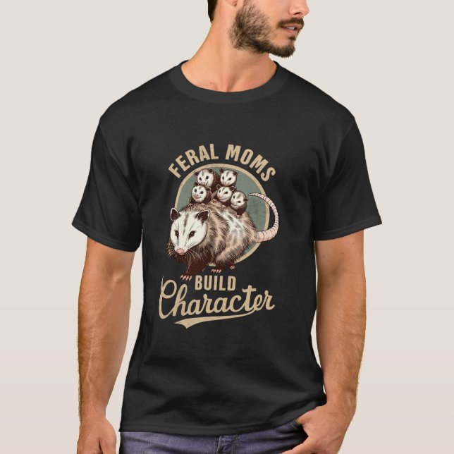 Camiseta Ogambm Lover Trashy Eater Feral Mães Build (Frente)