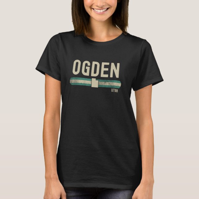Camiseta Ogden UT Utah Viagem e Estilo 80s (Frente)