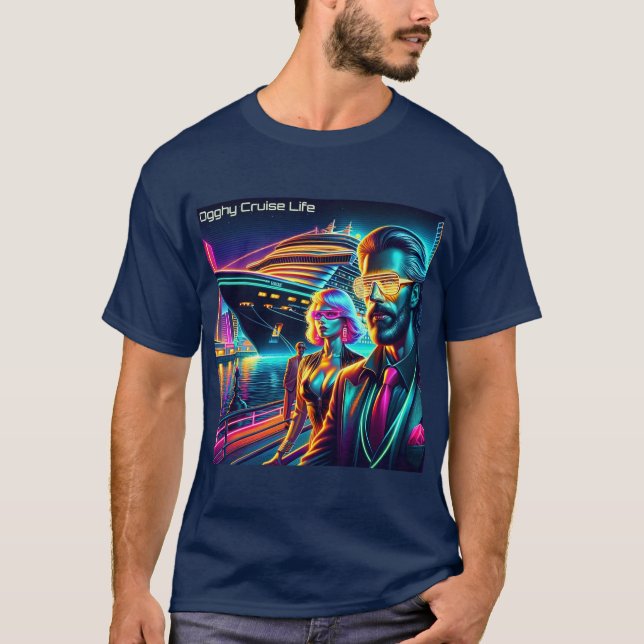 Camiseta Ogghy Cruise Life Miami Neon (Frente)